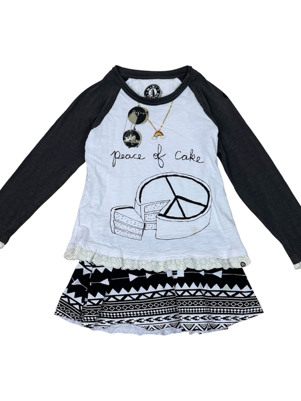 Mini Shatsu Peace of Cake Kids Raglan Dress size 8
